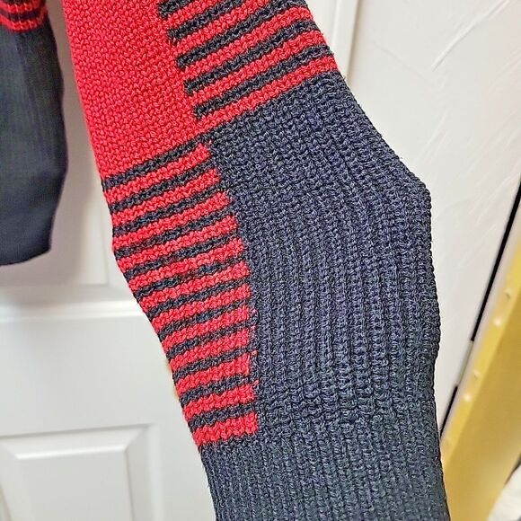 Nautica Jeans Women's Lakeside Cabin Sweater XL Buffalo Check Red & Black - NEW - Picture 9 of 10